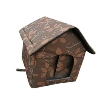Imagem de Baoblaze Stray Cat Shelter Cat House para gatos ao ar livre, casa de cachorro, suprimentos para animais de estimação, cama de cachorro à prova d'água, de, S