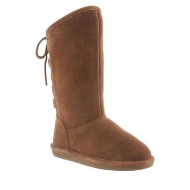 Imagem de BEARPAW Phylly feminina de várias cores | Bota feminina clássica de camurça | Bota feminina sem cadarço | Bota de inverno confortável, Nogueira, 5 Big Kid
