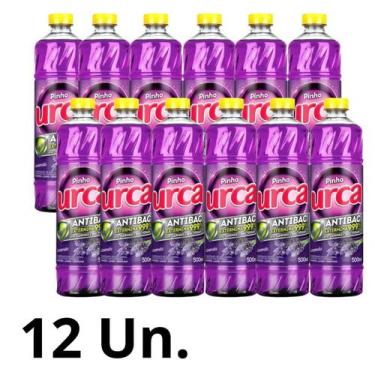 Imagem de Desinfetante Pinho Urca Lavanda 500ml  Kit Com 12 Un.