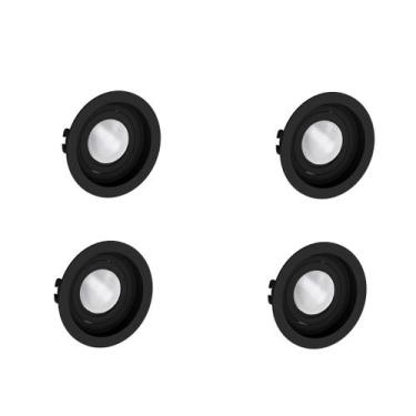Imagem de Kit 4 Spot Embutir Par20 Redondo Preto Recuado - SaveEnergy - Save Ene