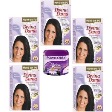Imagem de Hene em Po Divina Dama 05x50gr (Incolor, Chocolate, Preto, Azulado, Ca