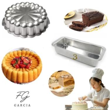 Imagem de Kit De 1 Forma Charlotte Para Bolo Bundt Bolo Nórdico + 1 Forma Para B