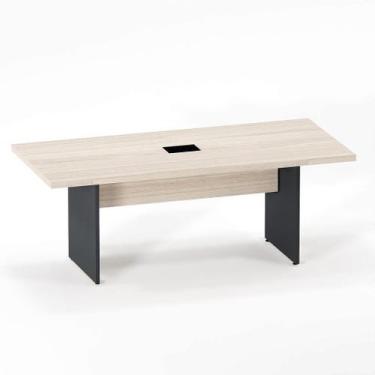 Imagem de Mesa De Reunião Retangular Com Power Box PE 40 Pandin 2,00 M Casablanc