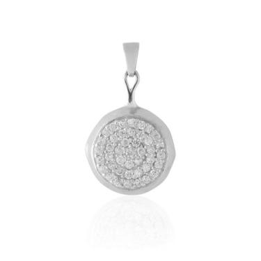 Imagem de Pingente Panela Cravejada 12 mm Prata Polida - Hera Gamers