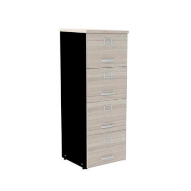 Imagem de Arquivo 04 Gavetas P25 Pandin 1,30 M Casablanca e Preto