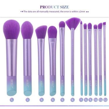 Imagem de Kit Pincéis De Maquiagem BEILI Profissional Iluminador Blusher Sombra 