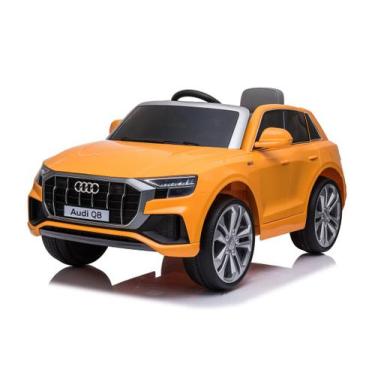 Imagem de Carrinho Elétrico Infantil Carro De Passeio Mini AudiQ8 12v Laranja Ca