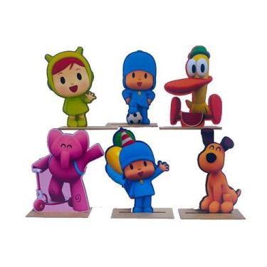 Imagem de Kit Display de Mesa 6 Peças Para Festa Pocoyo MDF - Juju Brasil