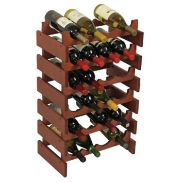 Imagem de Wooden Mallet Estante de vinho Dakota 24 garrafas, mogno