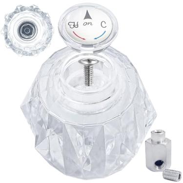 Imagem de Maçaneta de torneira de chuveiro, substituição de alça de chuveiro para Delta RP41661, compatível com torneiras de banheira de alça única Delta e Peerless, puxador de chuveiro de acrílico transparente