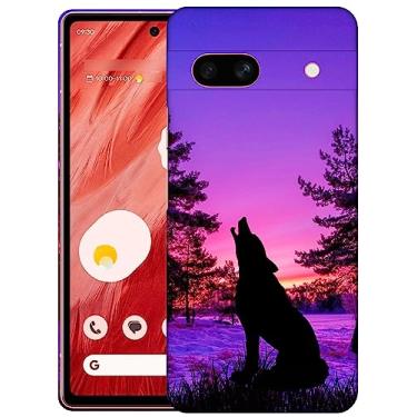 Imagem de SM Cases Capa para Google Pixel 7A - Capa de plástico rígido com estampa Wolf 3D para Google Pixel 7A (não para Pixel 6A).