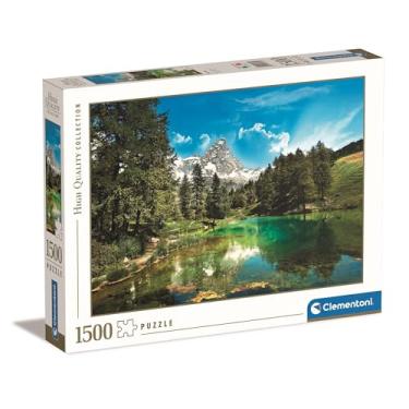 Imagem de Clementoni - Puzzle 1500 peças paisagem lago azul, puzzle adulto (31680)