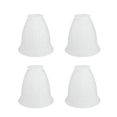 Imagem de Aspen Creative Fosco 23076-4 Persiana de vidro de substituição estilo transitório, tamanho do encaixe de 5 cm, alta x 12 cm de diâmetro, pacote com 4