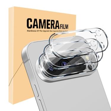 Imagem de Pacote com 3 protetores de lente para câmera Google Pixel 9 Pro, vidro temperado dureza 9, protetor de tela de alta definição antiarranhões para Pixel 9 Pro