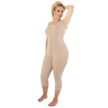 Imagem de Cinta Modeladora Pernas 3/4 Alça Regata Nude PP - Modeladores 'Corpo P