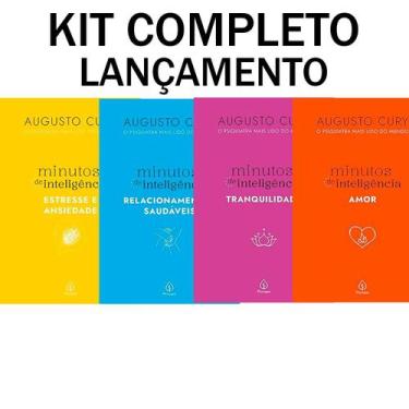 Imagem de Kit C/4 - Lançamento  Augusto Cury Minutos de inteligência - Livro Aut