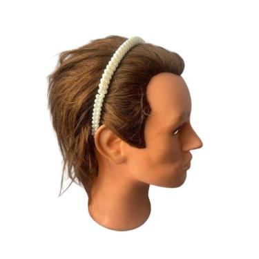 Imagem de Arco Tiara Pérola Acessório cabelo para Penteados 14cm - Blook