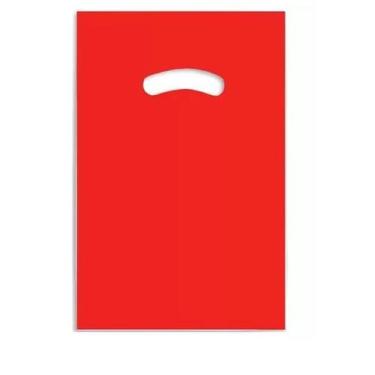 Imagem de Sacola Plástica Boca de Palhaço Vermelha 20x30cm- Kit 20un - Lynx prod