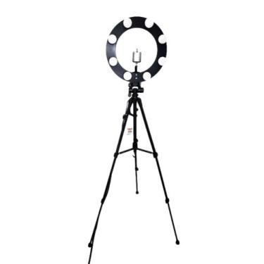 Imagem de Ring Light 08 Soquetes 2 em 1 Tripé 1,50MT - MEGAPLAST, Preto