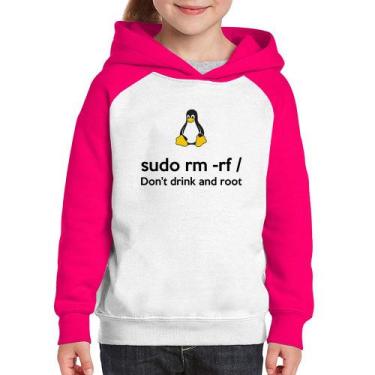 Imagem de Moletom Infantil sudo rm -rf / (Don't drink and root) - Foca na Moda, 