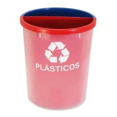 Imagem de Lixeira Mix 25 Litros Coleta Seletiva Com 2 Divisões Mix2 - JSN