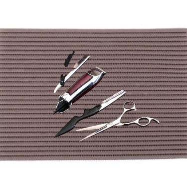 Imagem de Tapete Antiderrapante Bancada Barbeiro Cabeleireiro Proteção - Kapazi,