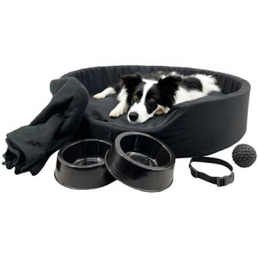 Imagem de Kit Pet Grande Cama Europa com Mantinha e Acessórios Fofos - Supri Pet