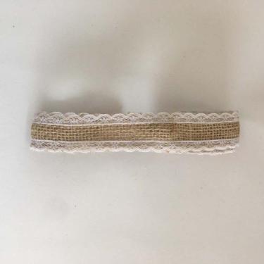 Imagem de FITA DE JUTA COM RENDA 5mm 2m x 3cm - Fascinação