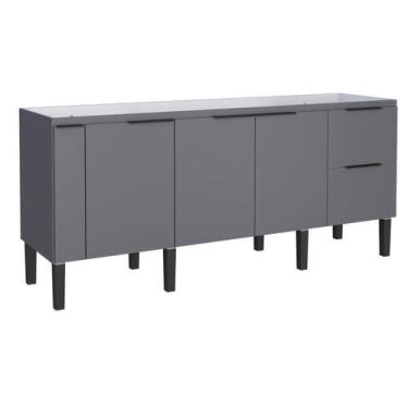 Imagem de Gabinete de Cozinha Cinza em Madeira Montado 174cm Cisne Cozimax