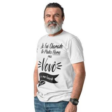 Imagem de Camiseta Algodão Vovô Presente Dia Dos Pais Frase Avô Nomes Branca - D