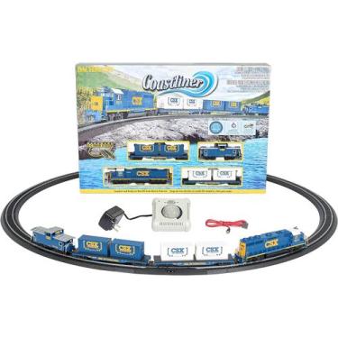 Imagem de Ferrorama com trem trilhos bachmann coastliner 00734 1/87, Azul, Branc