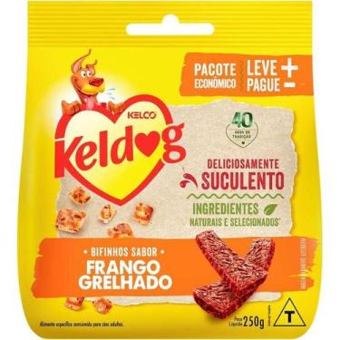 Imagem de Bifinho Keldog para Cães Sabor Frango Grelhado 250 g  - Kelco