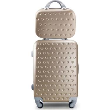 Imagem de Mala de Viagem Bordo Pequena Rígida  ABS 10 KG Aprovado ANAC Rodinhas 