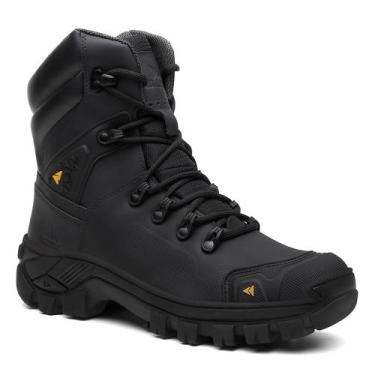 Imagem de Bota Masculina Em Couro Biqueira Pvc Cano Longo Leve Com C.a - Via Liv