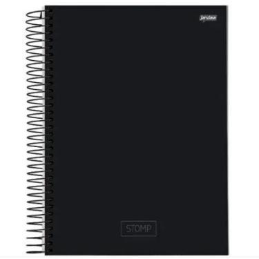 Imagem de Caderno espiral univ cd 1x1 96fls 04/pt stomp preto   77216 77 - JANDA