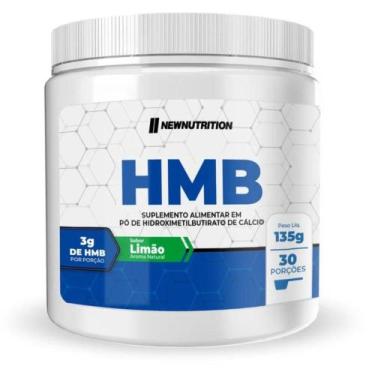 Imagem de HMB em pó (Hidroximetilbutirato) 114g New Nutrition, Limão