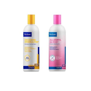 Imagem de 1 Allermyl Glyco Shampoo 500ml + 1 Hexadene Shampoo 500ml - Virbac