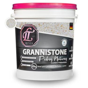 Imagem de Massa Para Efeito Pedras Naturais Grannistone 25 Kg - LT Shiner, Caste