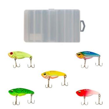 Imagem de Kit 5 Ferrinhos Para Pesca + Maleta Organizadora