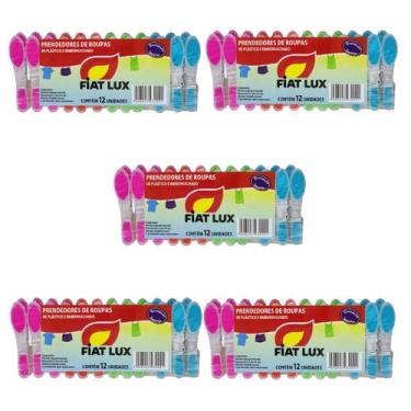 Imagem de 60 Pregadores Roupa Fiat Lux- Alta Pressão- Emborrachado