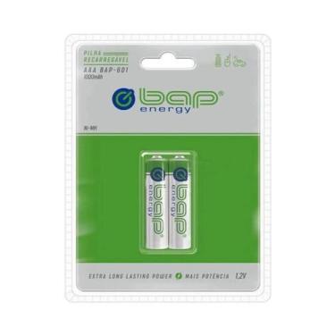 Imagem de Pilha recarregavel aaa 1.2v 1000mah c/2un-bap-601 - BAPenergy