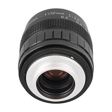 Imagem de Lente Principal de Foco Manual KIMISS 50mm F1.4 - Lente de Foco Fixo de Grande Abertura para Câmeras de Microscópio de Vídeo Industrial - Efeito Bokeh de Fundo Ideal, Abertura
