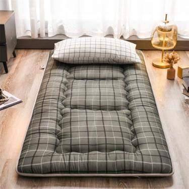 Imagem de KUGGKKTP Colchão de chão japonês, colchão futon, colchão de enrolar colchão de tatame grosso adequado para hóspedes de acampamento (A,90 x 200 cm)
