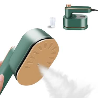Imagem de JiuBaoybjugcp Mini Ferro A Vapor de Roupas Vaporizador 2 Em 1 Rotativo 180 Graus Ferro A Vapor Portátil (Verde)