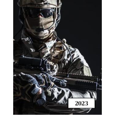 Imagem de 2023: Agenda semainier au format A4 - Année civile (Janvier à Décembre 2023) - Intervalles d'1h (7h-22h) - Contacts, jours fériés, mots de passe, ... - Une semaine sur deux pages