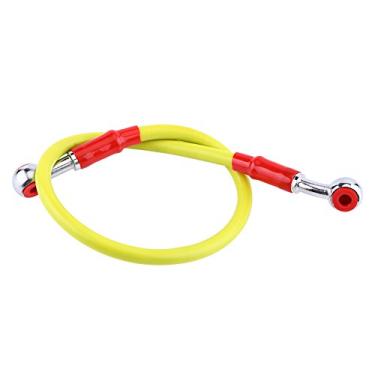 Imagem de Mangueira de óleo de Freio de Motocicleta de 45 Cm, Linha de Tubo de Combustível Universal Com Trança de Aço Inoxidável, Opções de Cores para Motocicleta (45CM amarelo)