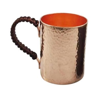 Imagem de ＫＬＫＣＭＳ Caneca de café de cobre, caneca de cerveja, caneca de, caneca para beber, para bar, viagem, bebidas ao ar livre, Ouro