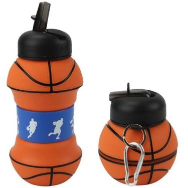 Imagem de Garrafa Infantil Silicone Retrátil Dobrável Bola De Basquete - BBR TOY