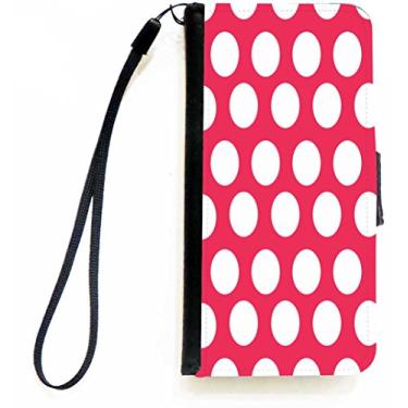 Imagem de Rikki Knight Capa carteira flip de bolinhas rosa choque com aba magnética para Apple iPhone 5c