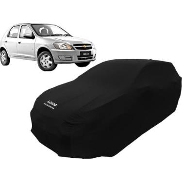 Imagem de Capa Automotiva Chevrolet Celta Tecido Helanca Cor Preta - Mz, Preta